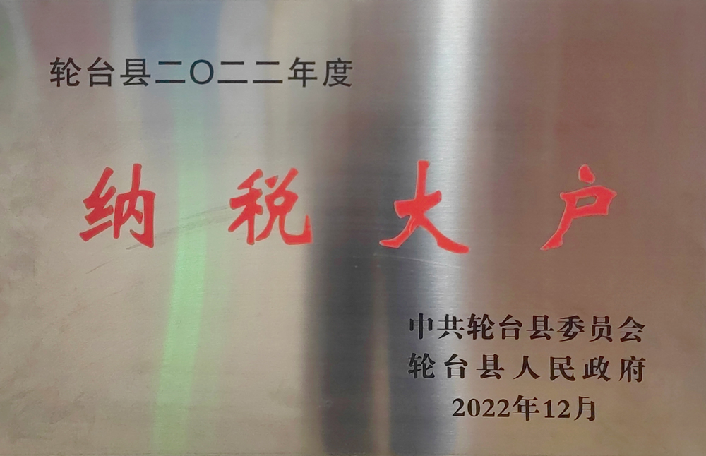 輪臺(tái)縣2022年度納稅大戶