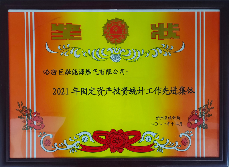 2021年固定資產(chǎn)投資統(tǒng)計(jì)工作先鋒集體